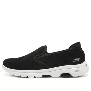 Тапочки go walk 5 'black white' Skechers, черный