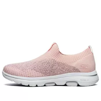 Тапочки go walk 5 light-pink/white Skechers, белый