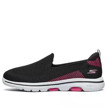 Тапочки go walk 5 loafers 'black pink red' Skechers, черный