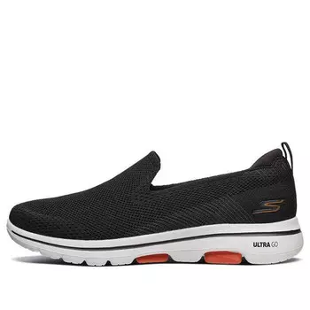 Тапочки go walk 5 low-top loafers black/white Skechers, черный