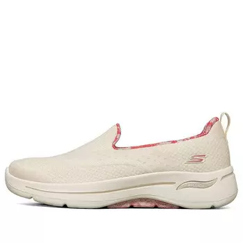 Тапочки go walk arch fit 'cream white' Skechers, белый