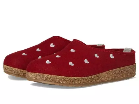 Тапочки Haflinger Cuoricini, красный