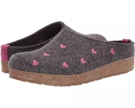 Тапочки Haflinger Cuoricini, серый