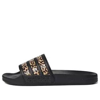 Тапочки hirocoledge x adilette shower slide 'takahashi hiroko - black leopard' Adidas, черный