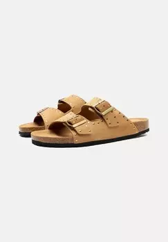 Тапочки Hopi Scarosso, бежевые замшевые