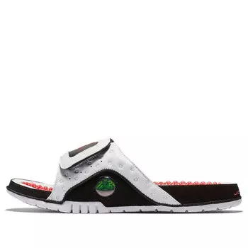 Тапочки hydro 13 retro slide 'white red black' Air Jordan, белый