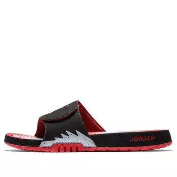 Тапочки hydro 5 retro black red slippers 'black red white' Air Jordan, черный