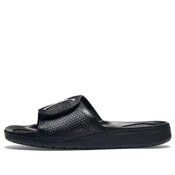 Тапочки hydro 5 sandal black minimalistic slippers Air Jordan, черный