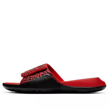 Тапочки hydro 7 red burst crack slippers Air Jordan, красный