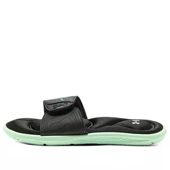 Тапочки ignite 4 graphic strap slide 'black aqua foam' Under Armour, черный