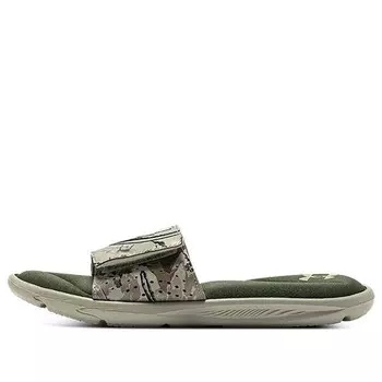 Тапочки ignite 6 graphic strap slide 'khaki base camo' Under Armour, хаки