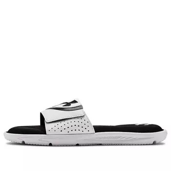 Тапочки ignite 6 slide 'white black' Under Armour, белый