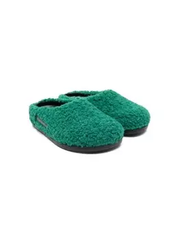 Тапочки из искусственной овчины Marni Kids, зеленый