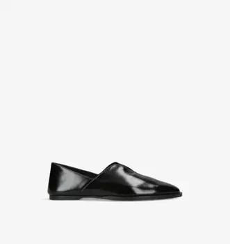 Тапочки из кожи с закрытым задником Ча-ча Bottega Veneta, черный