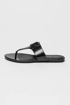 Тапочки из лакированной кожи Calvin Klein Jeans, черный