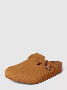 Тапочки из натуральной кожи модель "Бостон" Birkenstock, светло-коричневый