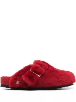 Тапочки из овчины Boston 1774 Birkenstock, красный