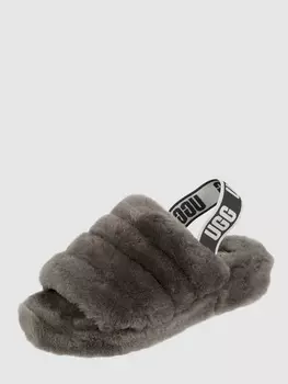 Тапочки из овчины модель "Пух" UGG, темно-серый