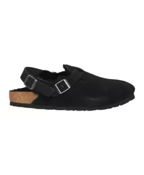 Тапочки из овчины со стелькой из овчины Birkenstock, черный