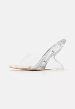 Тапочки Jaycinda Simmi London, цвет silver mirror