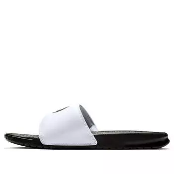 Тапочки jdi black white smiling face slippers 'black white' Nike, черный