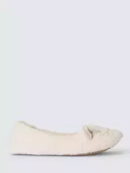Тапочки John Lewis Cat Ballerina, цвет winter white