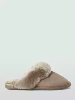 Тапочки John Lewis Sheepskin Mule, цвет khaki/stone