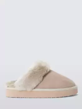 Тапочки John Lewis Sheepskin Platform Mule, цвет stone