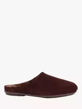 Тапочки Jones Bootmaker Zayden Suede Fluffy Lined Mule, цвет chocolate