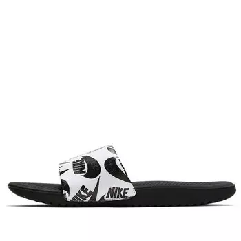 Тапочки kawa slide se jdi 'black white' Nike, черный