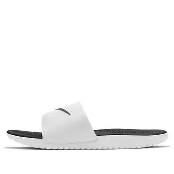 Тапочки kawa slide 'white black' Nike, черный