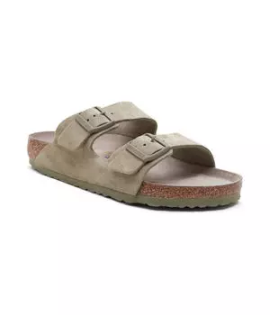 Тапочки кожаные Birkenstock Arizona Bs, зеленый