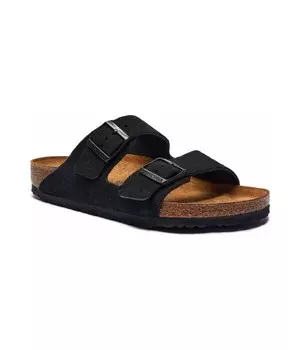 Тапочки кожаные Birkenstock Arizona Leve, черный