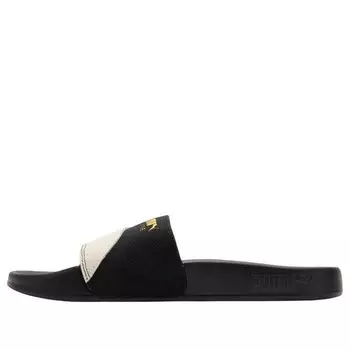 Тапочки lead cat 2.0 suede og slide 'black white' Puma, черный