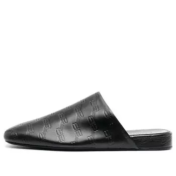 Тапочки leather cosy bb mules 'black' Balenciaga, черный