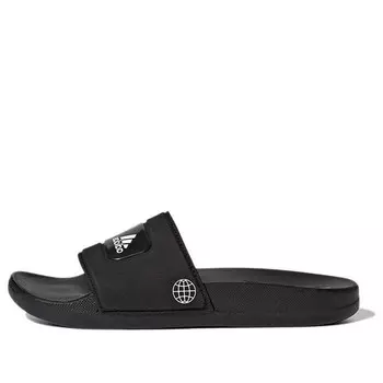 Тапочки lego x adilette slide 'black white' Adidas, черный