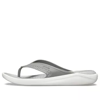 Тапочки literide beach gray slippers Crocs, серый