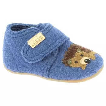 Тапочки Living Kitzbhel Baby's Klettschuh Igel und Pilz, цвет Midnight Navy