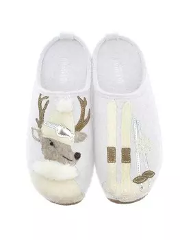 Тапочки Living Kitzbhel Woll, цвет grau/creme