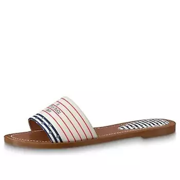 Тапочки lock it slides 'red white blue' Louis Vuitton, белый