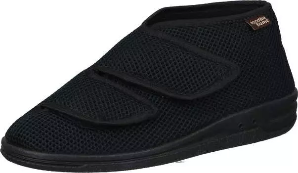 Тапочки Manitu Home Klassische сетчатые на липучках, черный