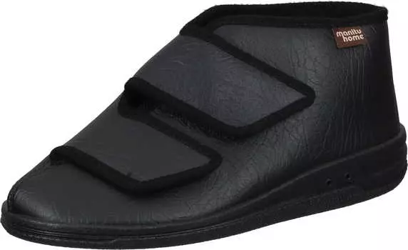 Тапочки Manitu Home Klassische на липучках, черный