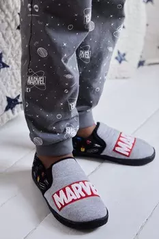 Тапочки Marvel на чашечной подошве Next, серый