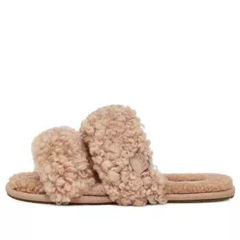 Тапочки maxi curly scuffetta 'sand' Ugg, желтый