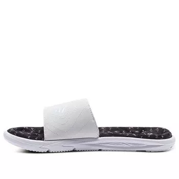 Тапочки mercenary 12 slide 'white black' Under Armour, черный