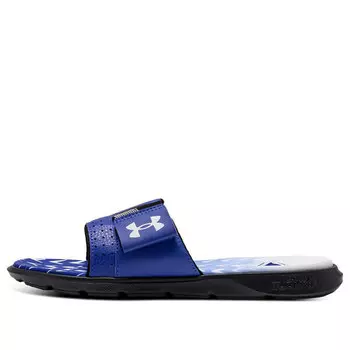 Тапочки mercenary slippers 'blue black' Under Armour, синий