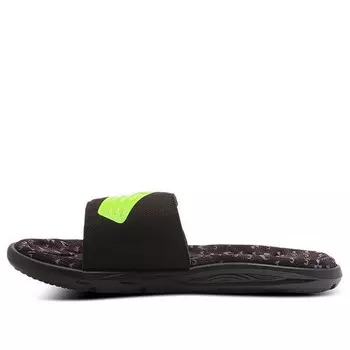 Тапочки mercenary xii slipper black/green Under Armour, черный