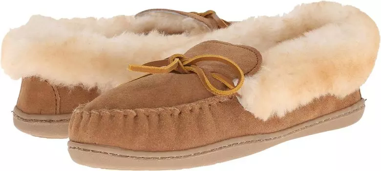 Тапочки Minnetonka Alpine Sheepskin Moc, цвет Golden Tan