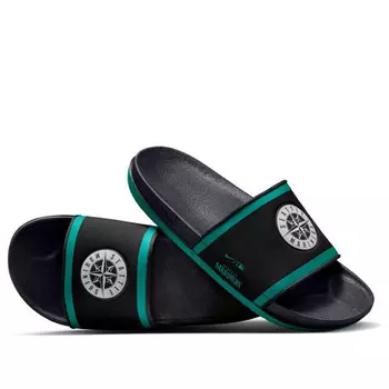 Тапочки mlb x offcourt slide 'seattle mariners' Nike, черный