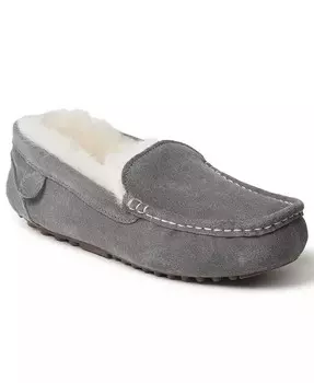 Тапочки-мокасины из натуральной овчины Dearfoams Fireside By Women's Mel, серый